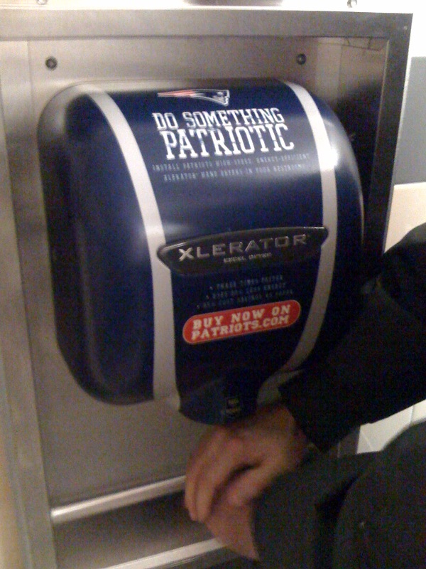 Hand-Drier Hand-Drier with the Patriots colours for sale.