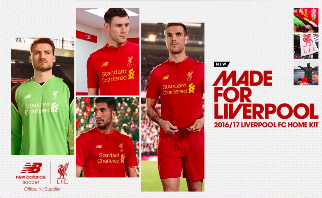 Liverpool kit 2016:17