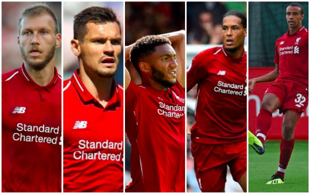 Klavan, Gomez, Van Dijk, Matip, Lovren