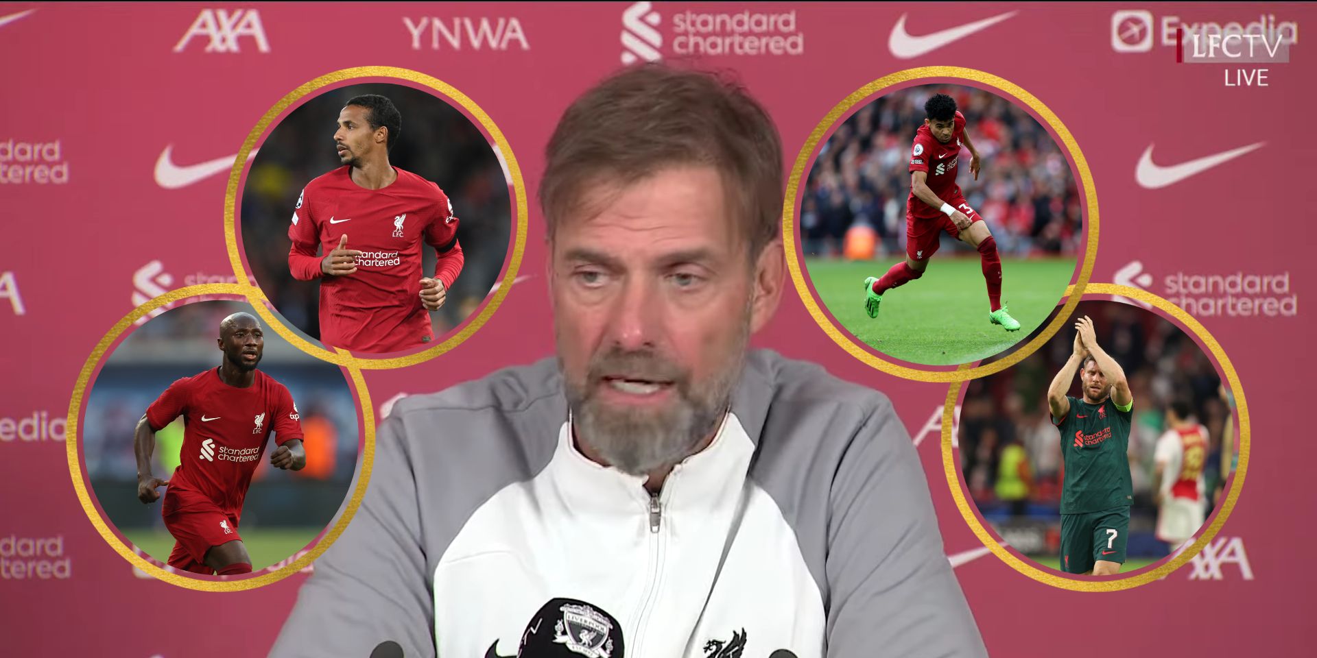 Klopp, Matip, Diaz, Milner, Keita