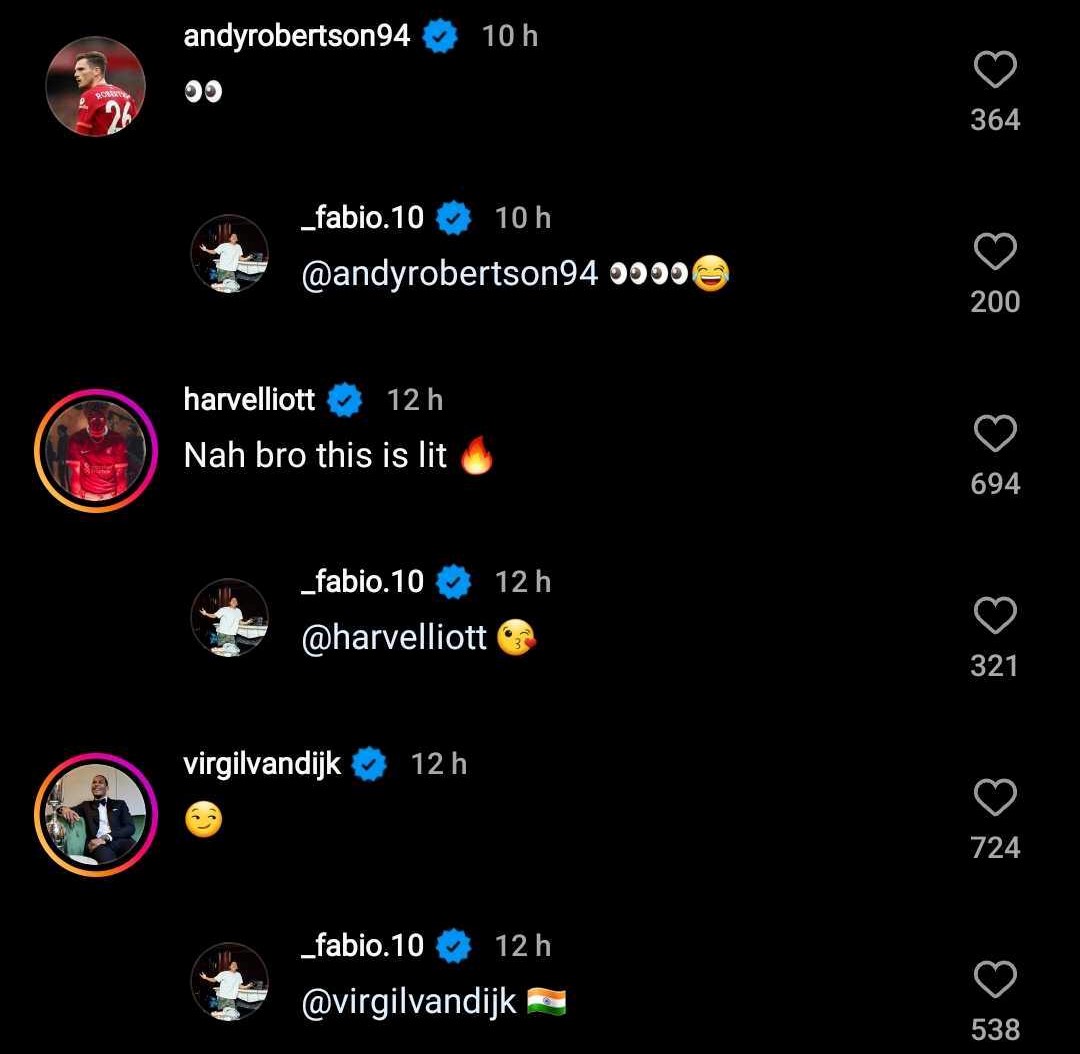 Carvalho, Robertson, Elliott, van Dijk