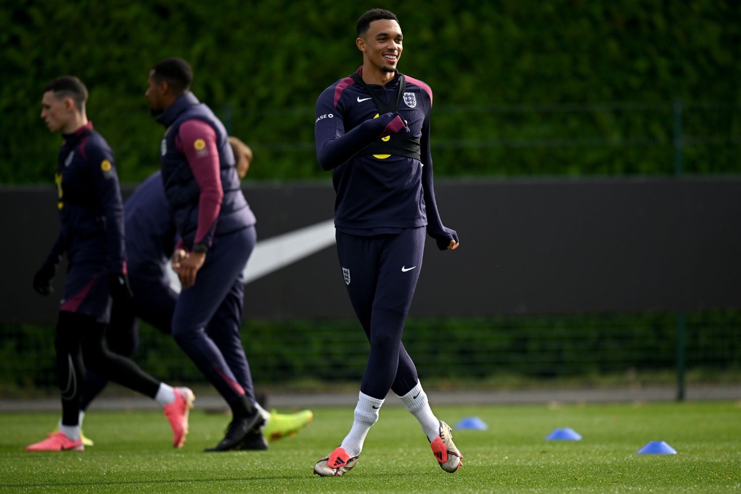 Trent Alexander-Arnold in training with England