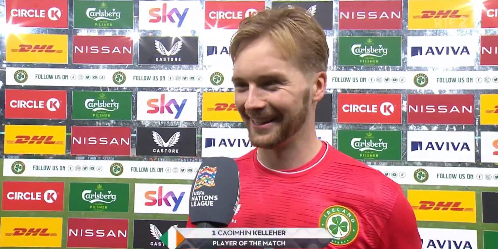 Caoimhin Kelleher speaks after Ireland victory