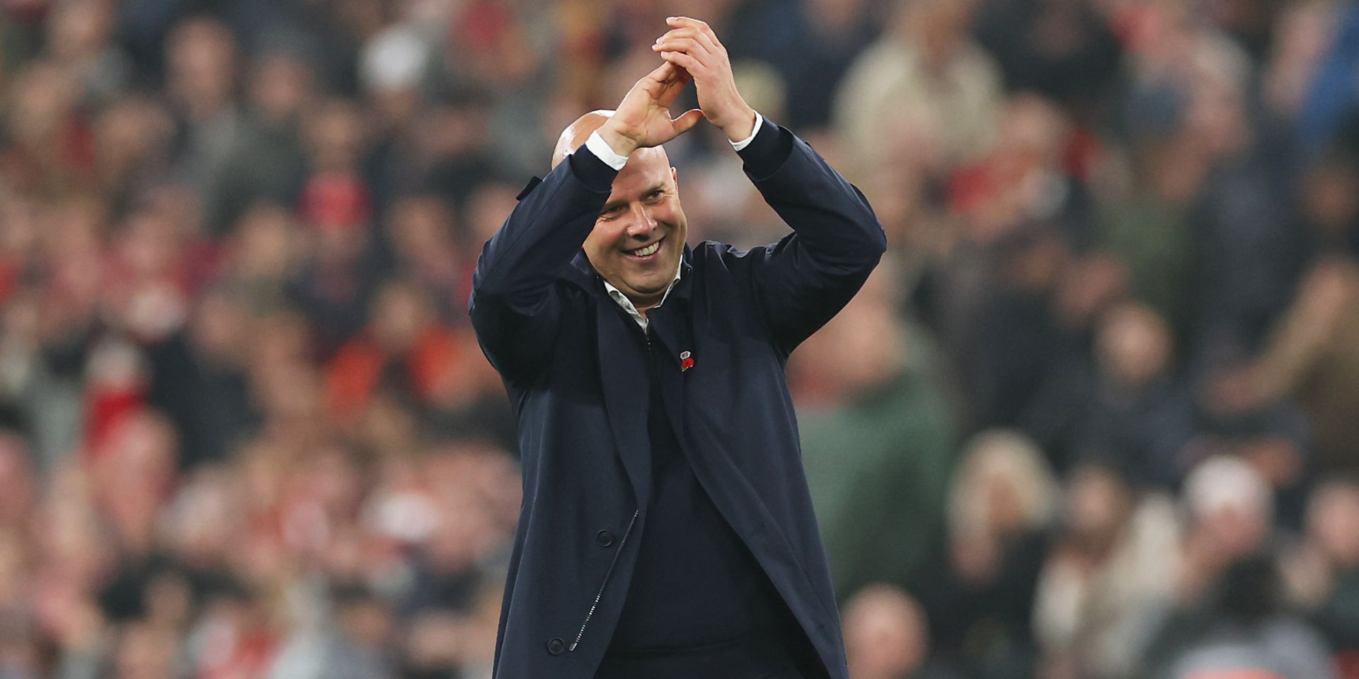 Arne Slot applauds Liverpool fans