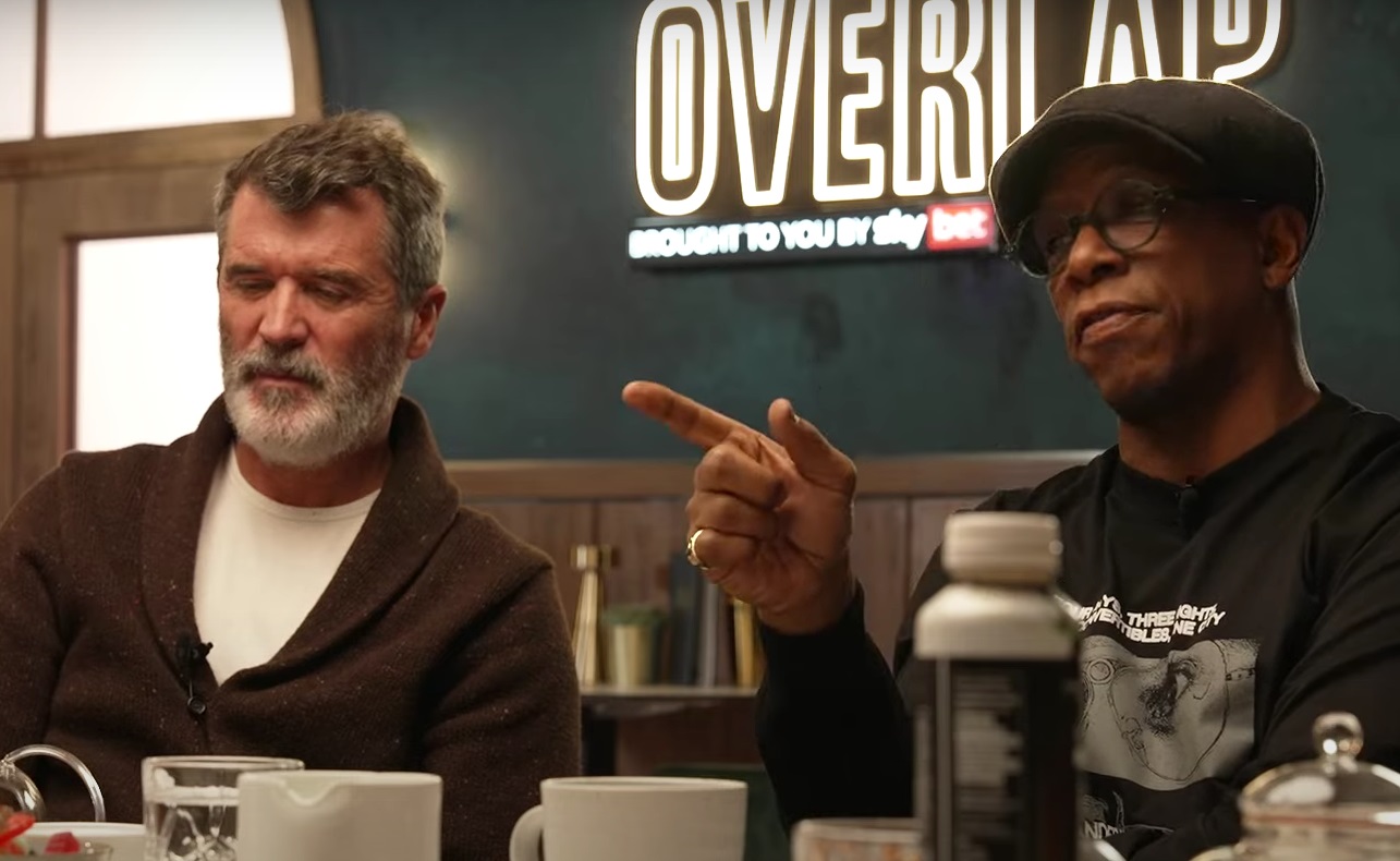 Ian Wright and Roy Keane speaking about David Coote on The Overlap.