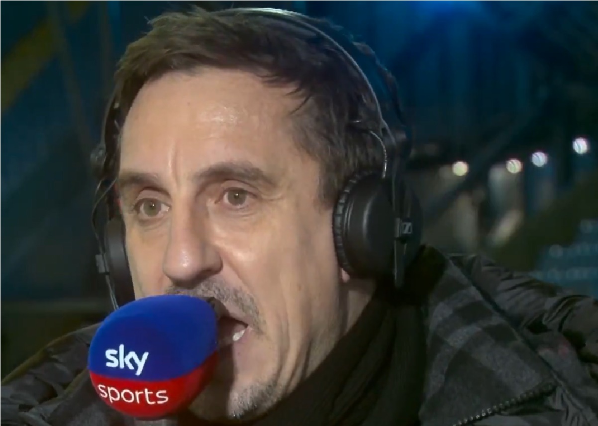 Gary Neville believes there's more pressure on Arsenal than Liverpool in the title race