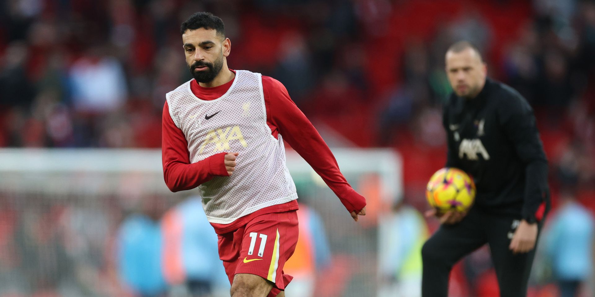 Mo Salah trains for Liverpool