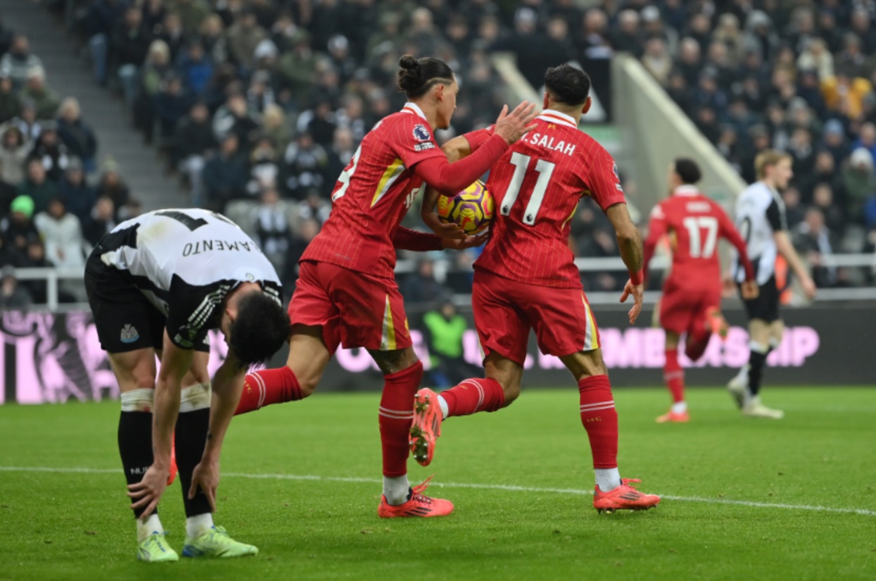 Mo Salah produced a sensational assist for Curtis Jones to equalise against Newcastle