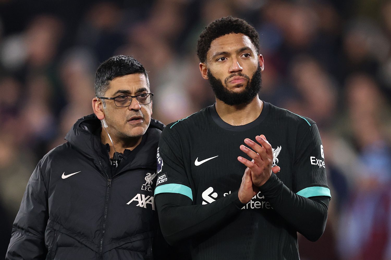 Joe Gomez walks off injured for Liverpool against West Ham