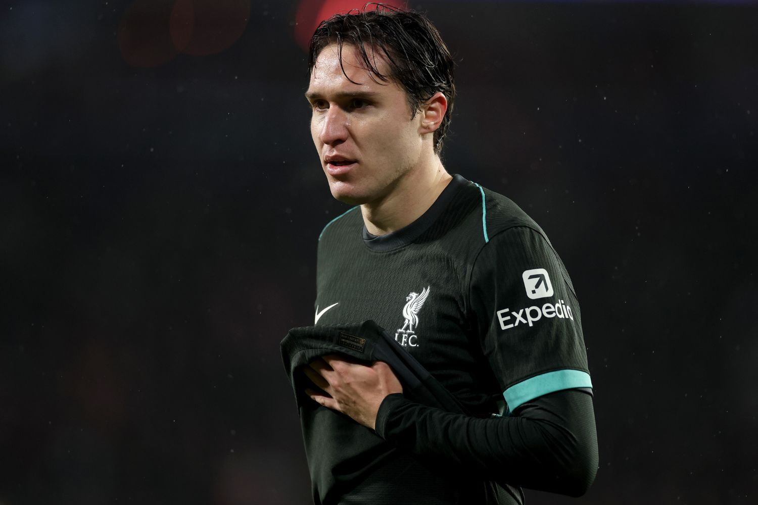 Federico Chiesa in action for Liverpool against PSV