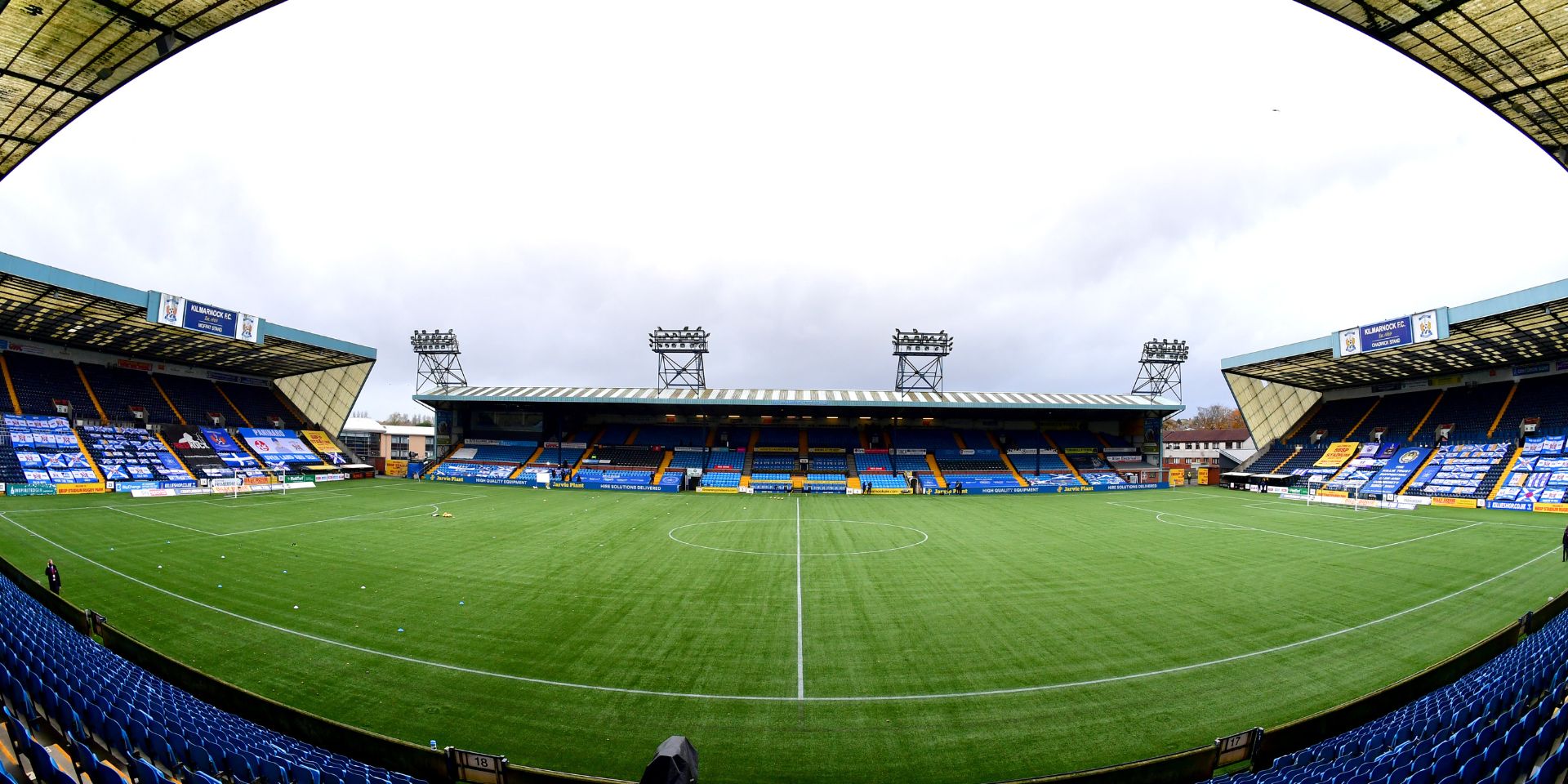 General view of Rugby Park, the home of Kilmarnock amid Calvin Ramsay links