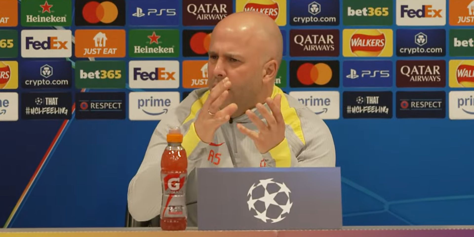 Arne Slot on Real Madrid dressing room party