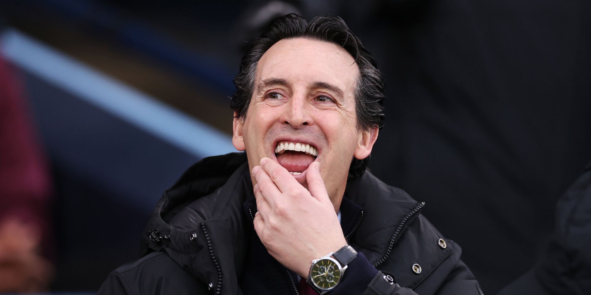 Unai Emery in charge of Aston Villa