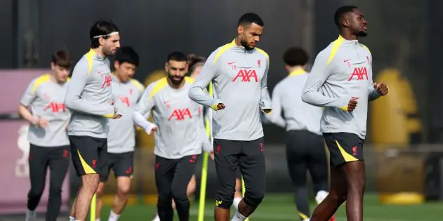 Konate in Liverpool training