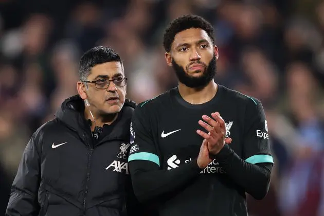 Joe Gomez has missed all but one match in 2025 so far