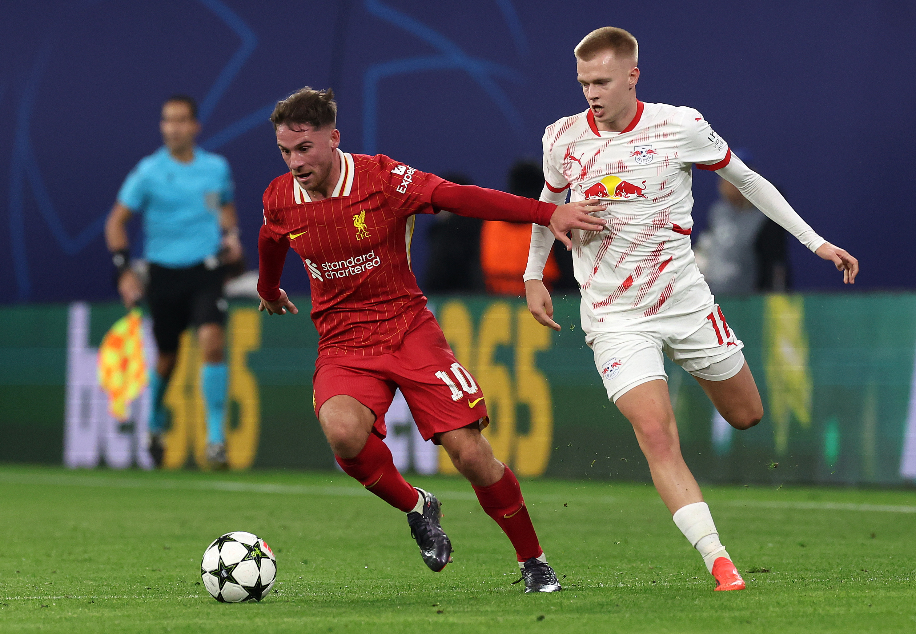 Alexis Mac Allister is one booking away from a second Champions League suspension of the season