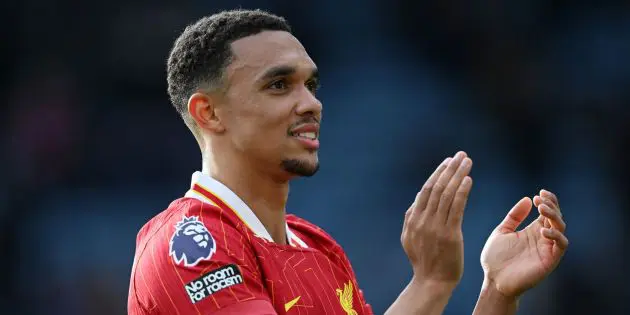 Trent Alexander-Arnold applauds Liverpool fans after Leicester win