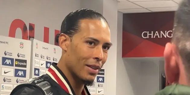 Virgil van Dijk speaks after the Merseyside derby