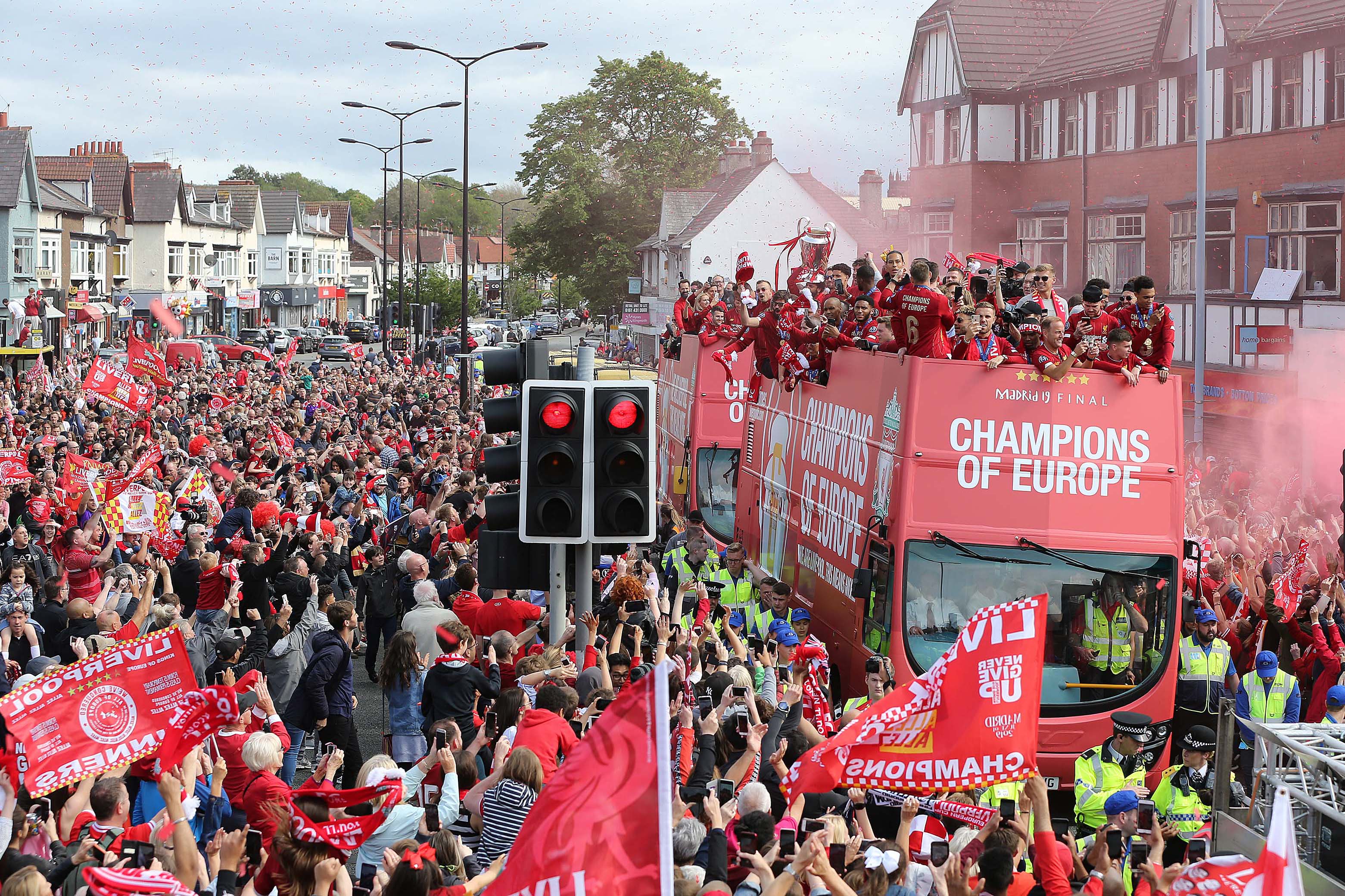 Liverpool fans took to the streets in their masses after the Reds won the Champions League in 2019