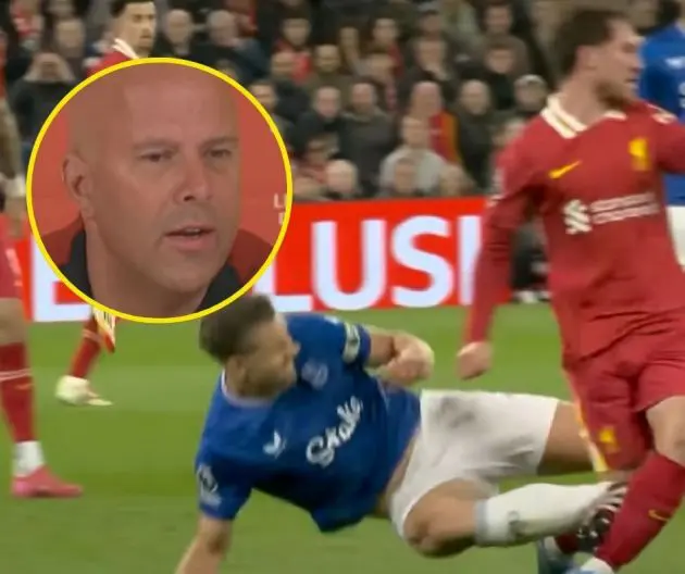 Arne Slot has responded to the PGMOL's admission that James Tarkowski should've been sent off