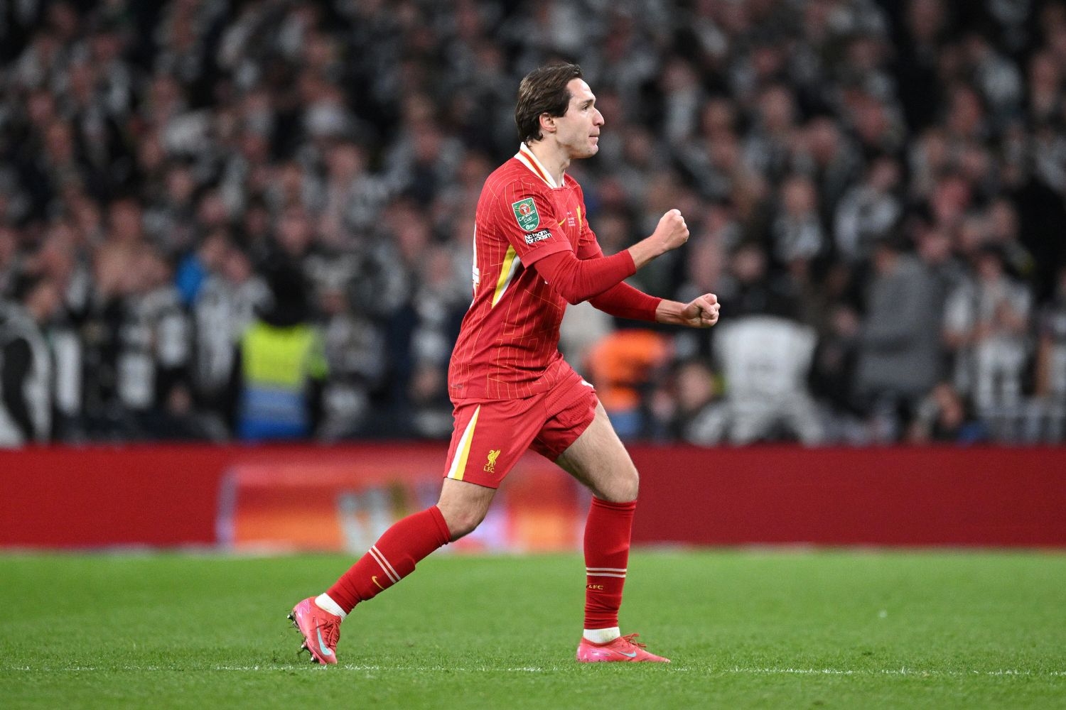 Federico Chiesa after scoring at Wembley