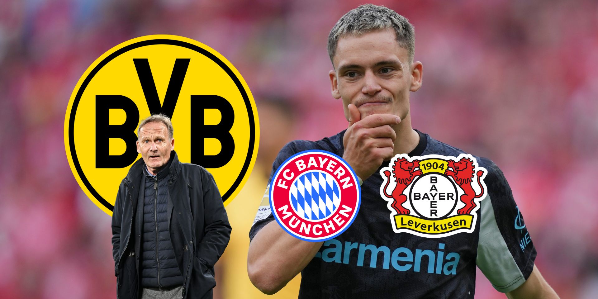 Hans-Joachim Watzke Dortmund CEO Florian Wirtz Leverkusen