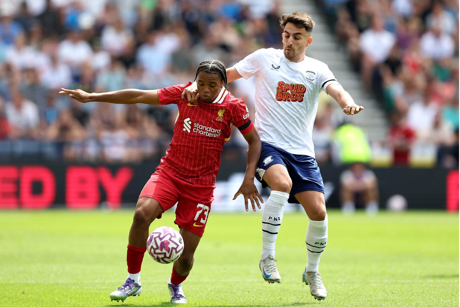 Rio Ngumoha playing against Preston