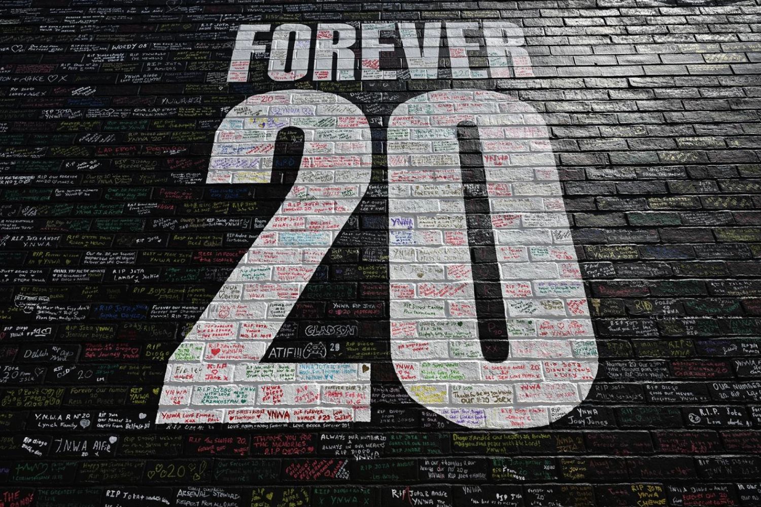 Diogo Jota mural at Anfield