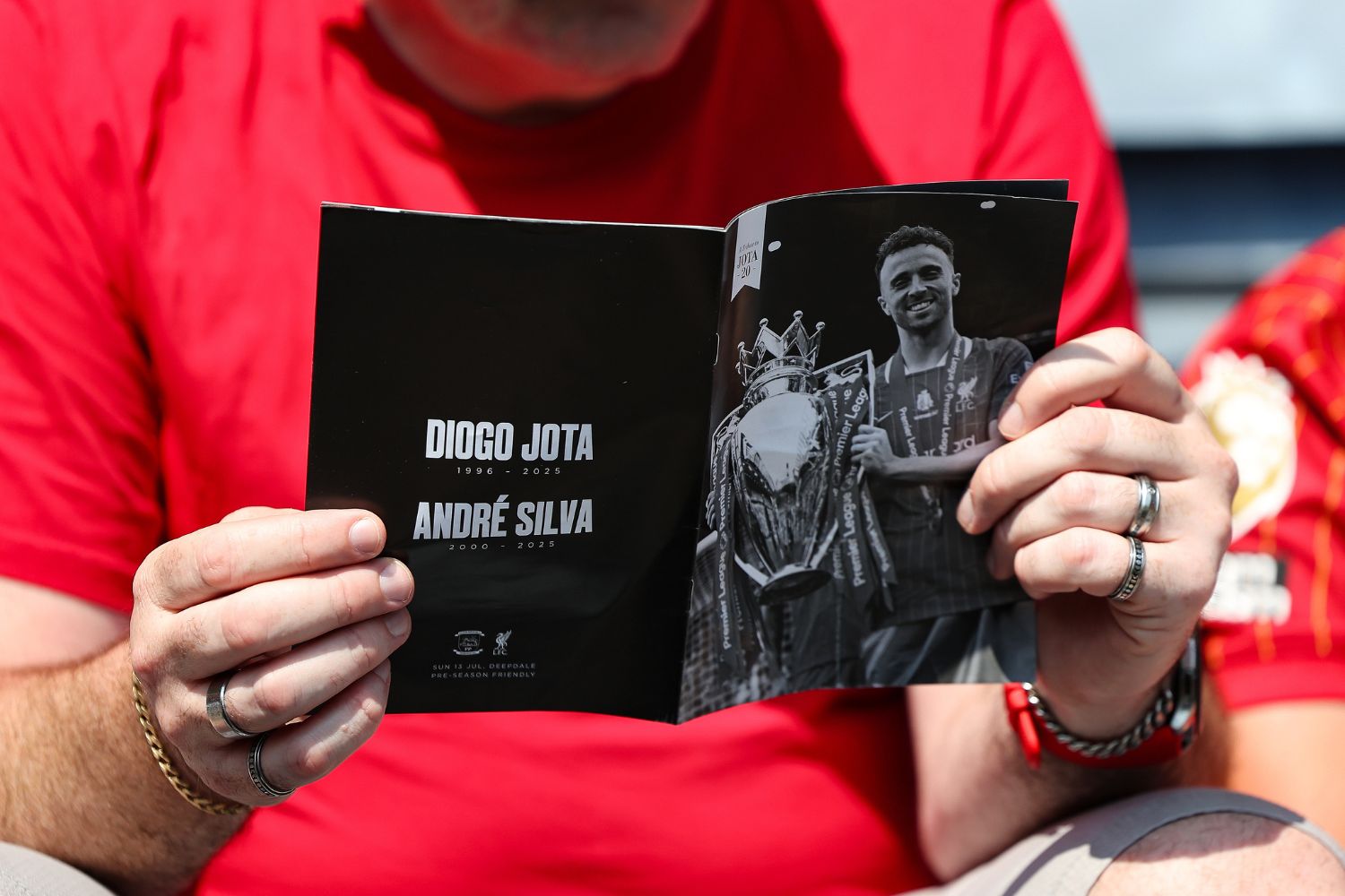 The Diogo Jota programme printed at Preston