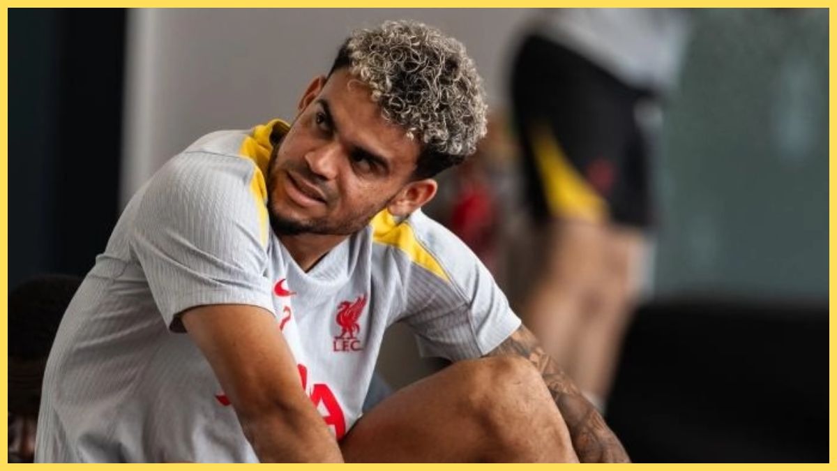 Luis Diaz in training for Liverpool