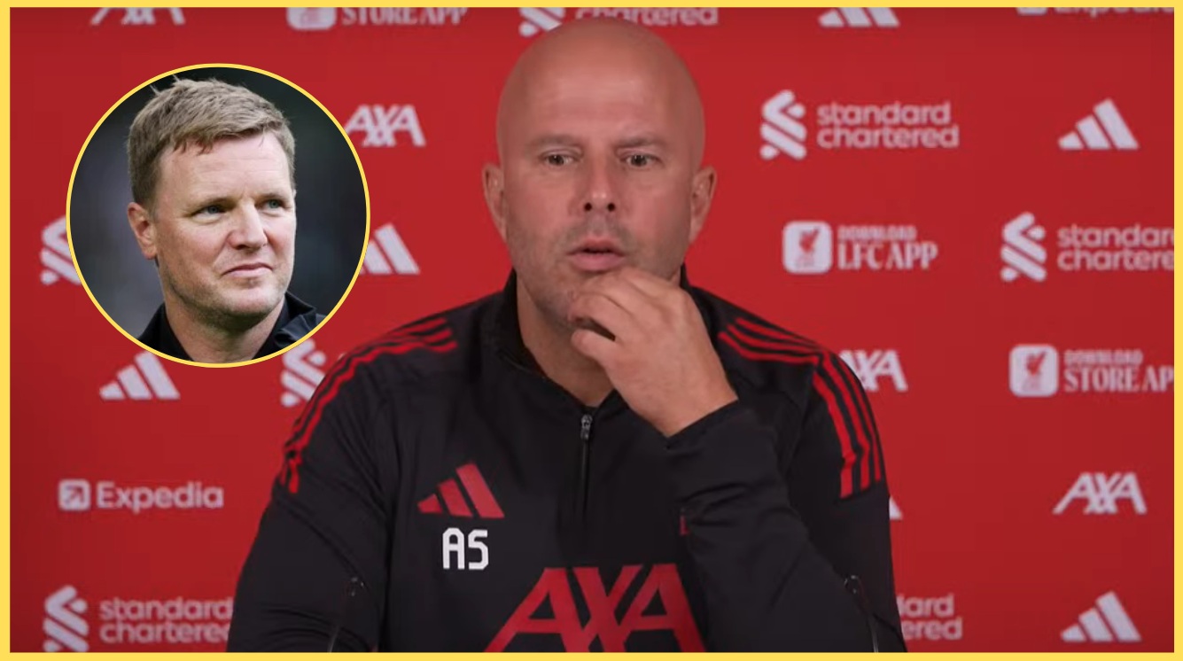 Arne Slot revealed that he's exchanged text messages with Eddie Howe
