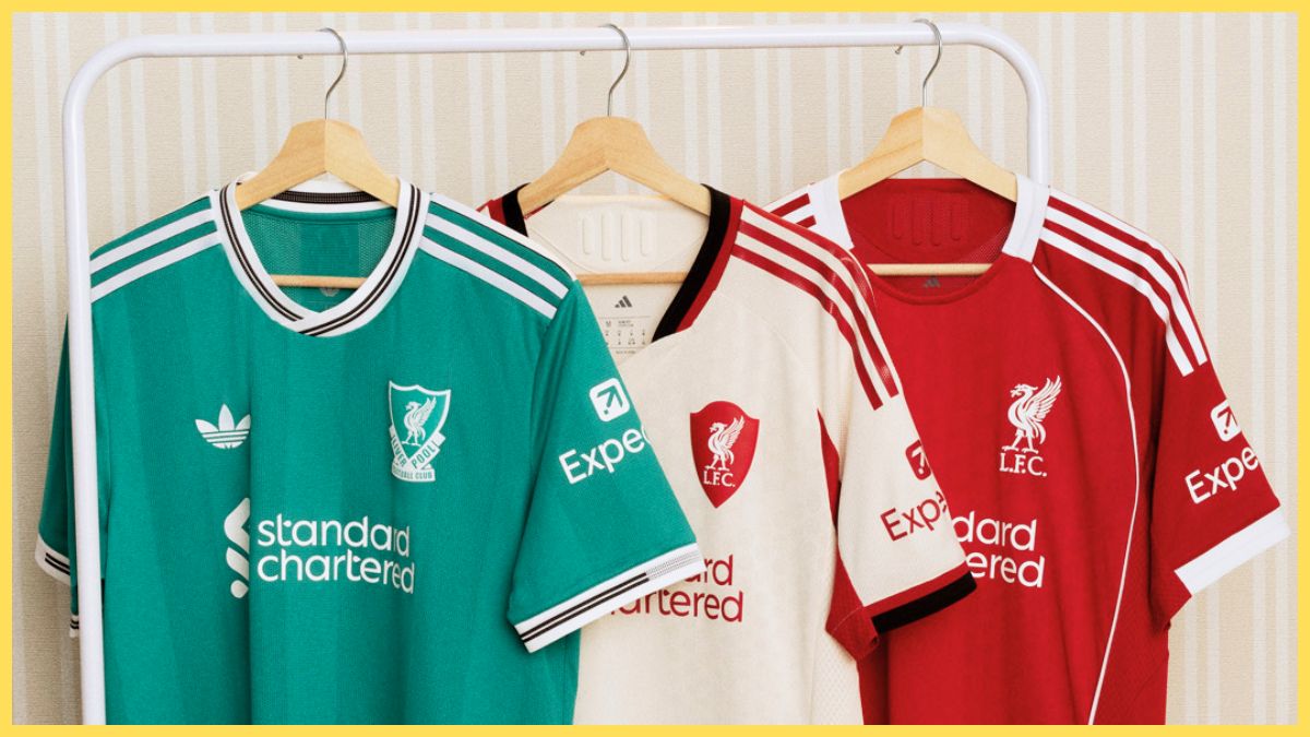 Liverpool's three Adidas kits for the 2025/26 season