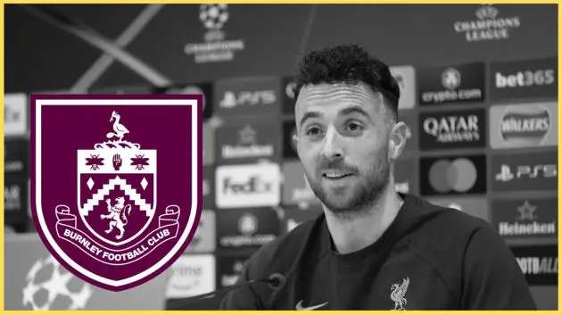 Burnley paid tribute to Diogo Jota ahead of their match against Liverpool on Sunday