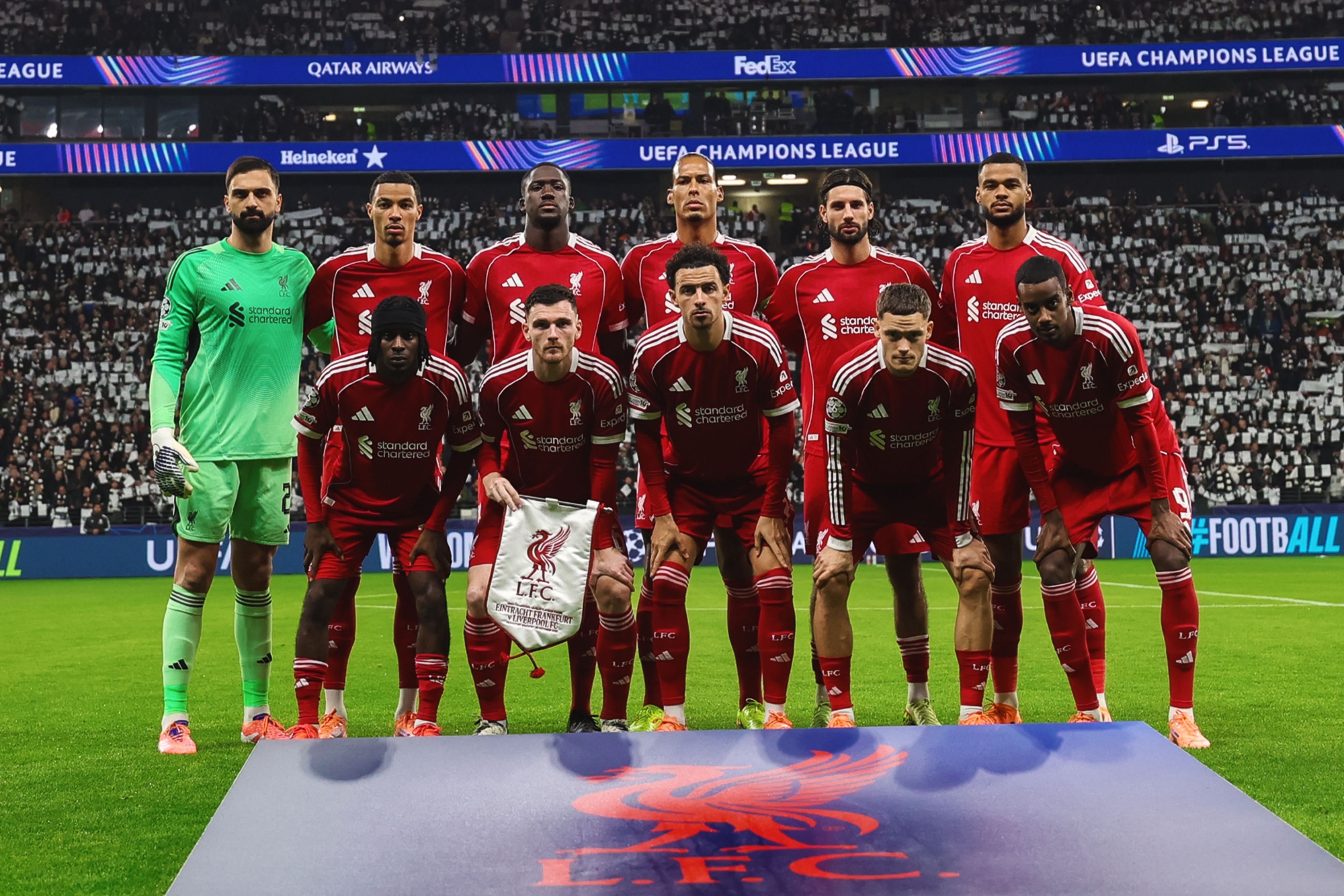 Liverpool line-up against Eintracht Frankfurt