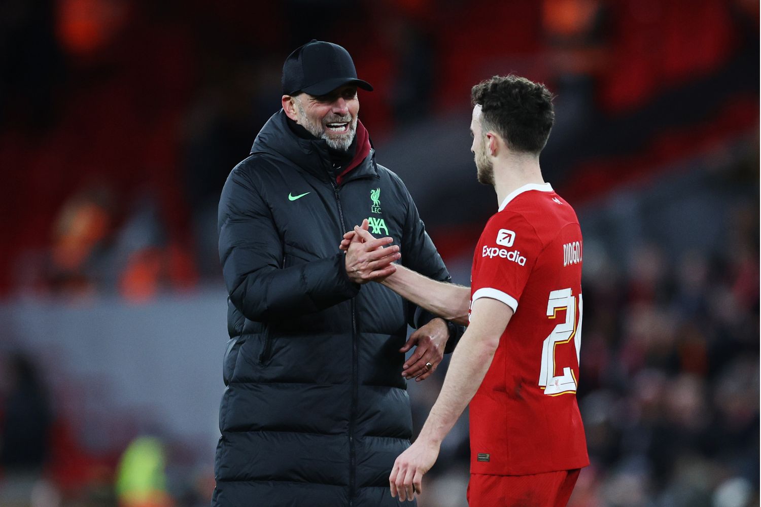 Jurgen Klopp and Diogo Jota