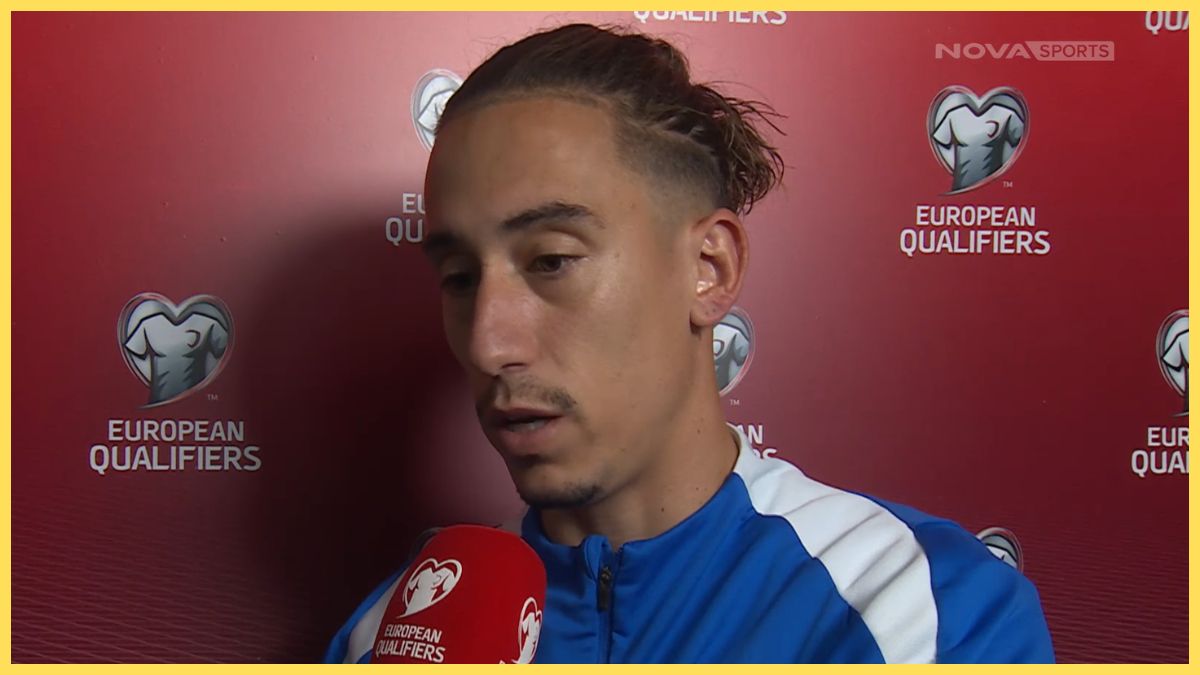 Kostas Tsimikas speaks after Greece goal