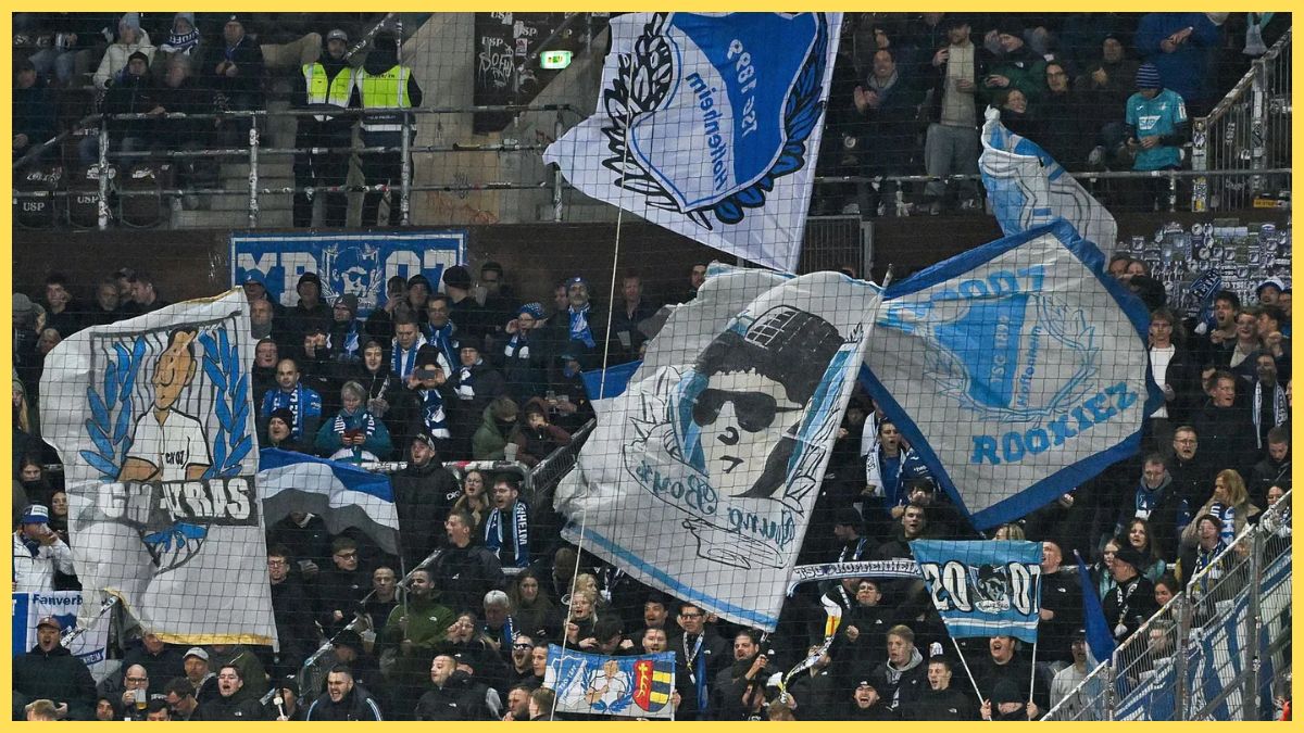 TSG Hoffenheim supporters against FC St. Pauli