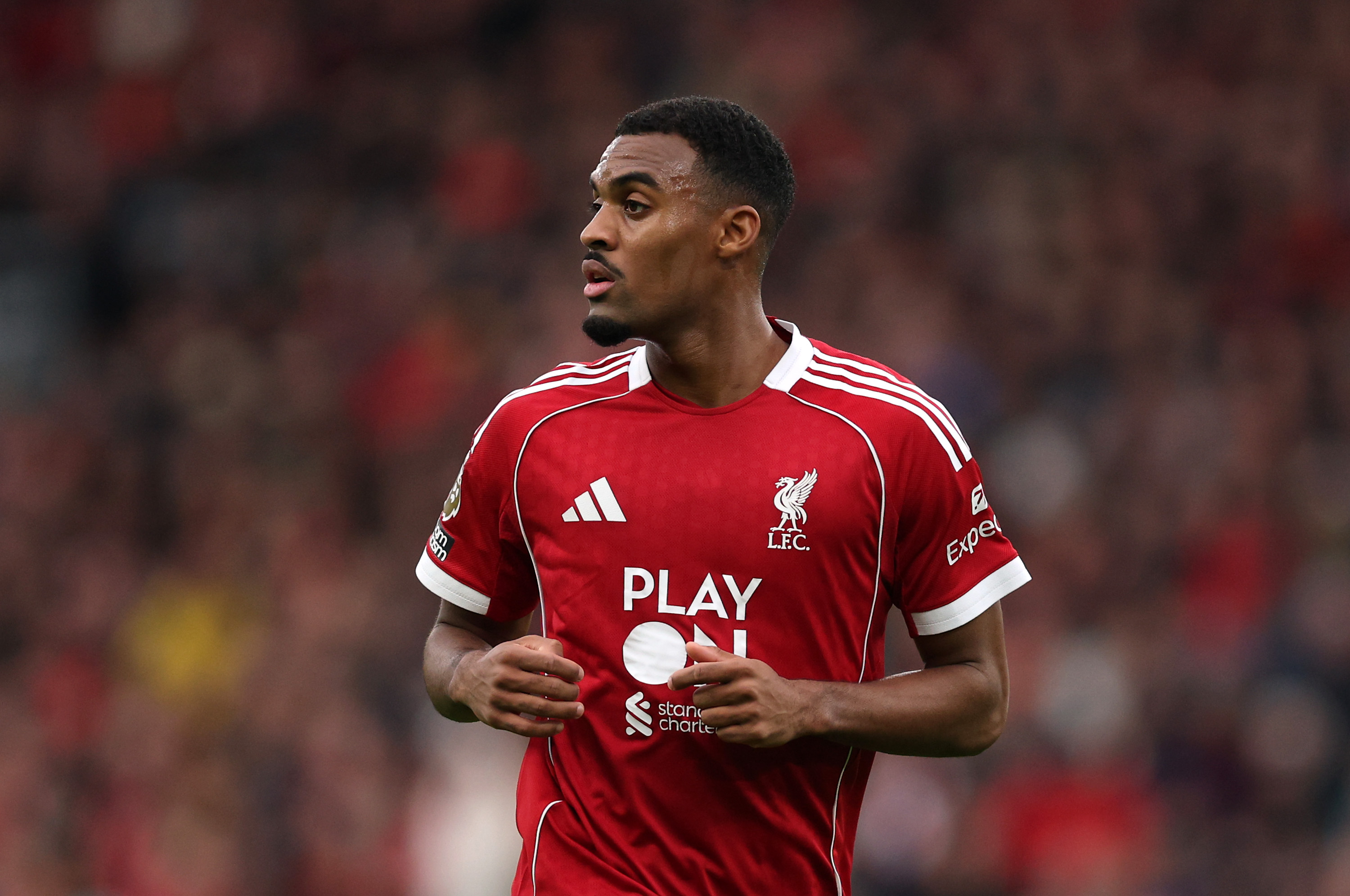 Ryan Gravenberch twisted his ankle in Liverpool's defeat to Manchester United on Sunday