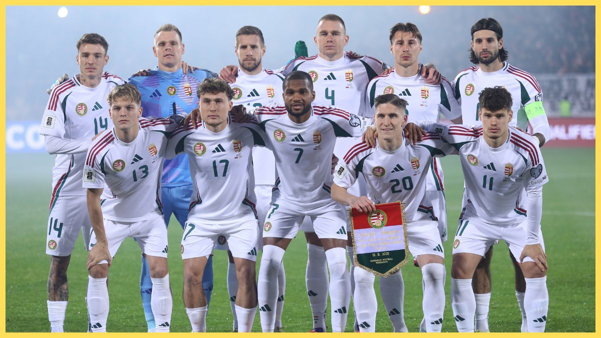 Hungary squad before playing Armenia