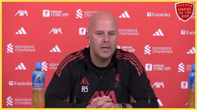 Arne Slot speaks about Florian Wirtz and Andy Robertson