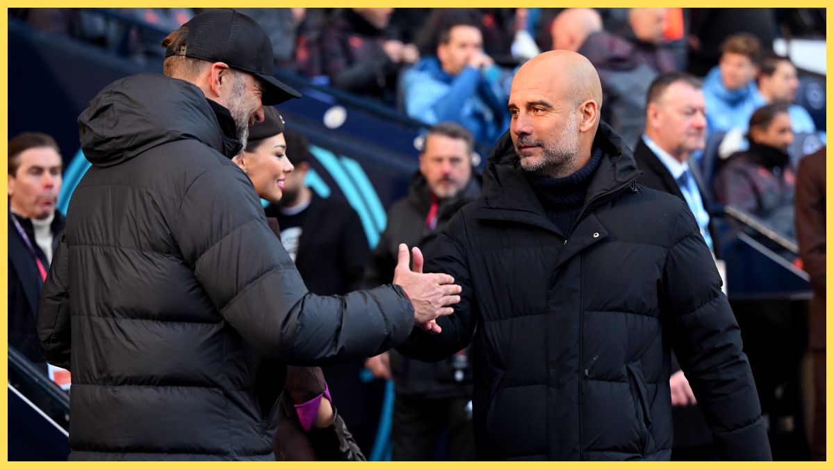 Jurgen Klopp and Pep Guardiola in 2023