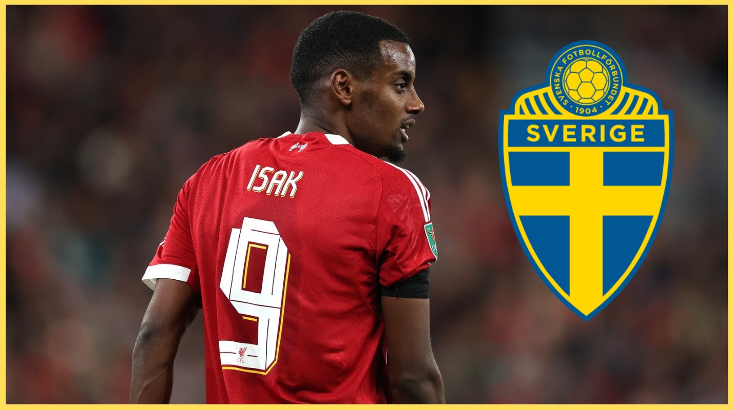 Alexander Isak played no part in Sweden's 1-1 draw against Slovenia on Tuesday