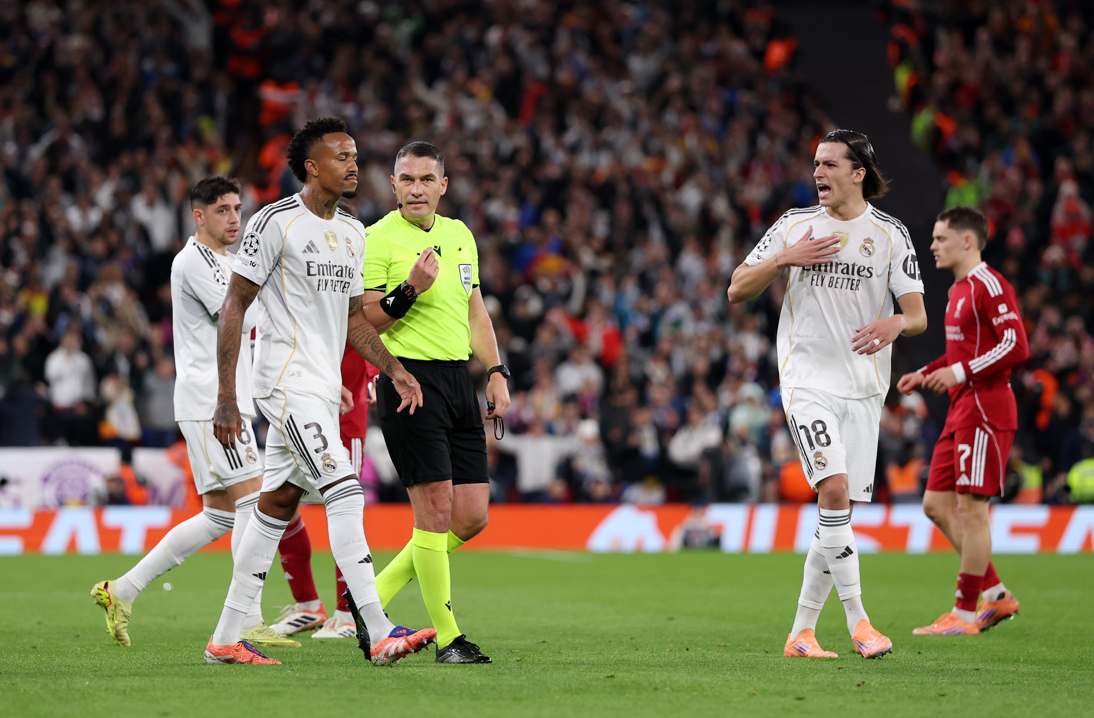 Istvan Kovacs annoyed Liverpool players and fans on a couple of instances in the first half against Real Madrid