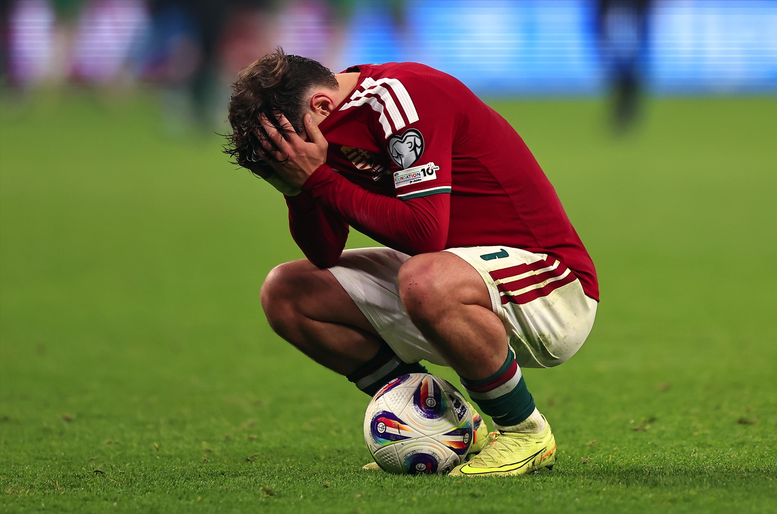 Milos Kerkez is left devastated as Hungary miss out on a place at the 2026 World Cup