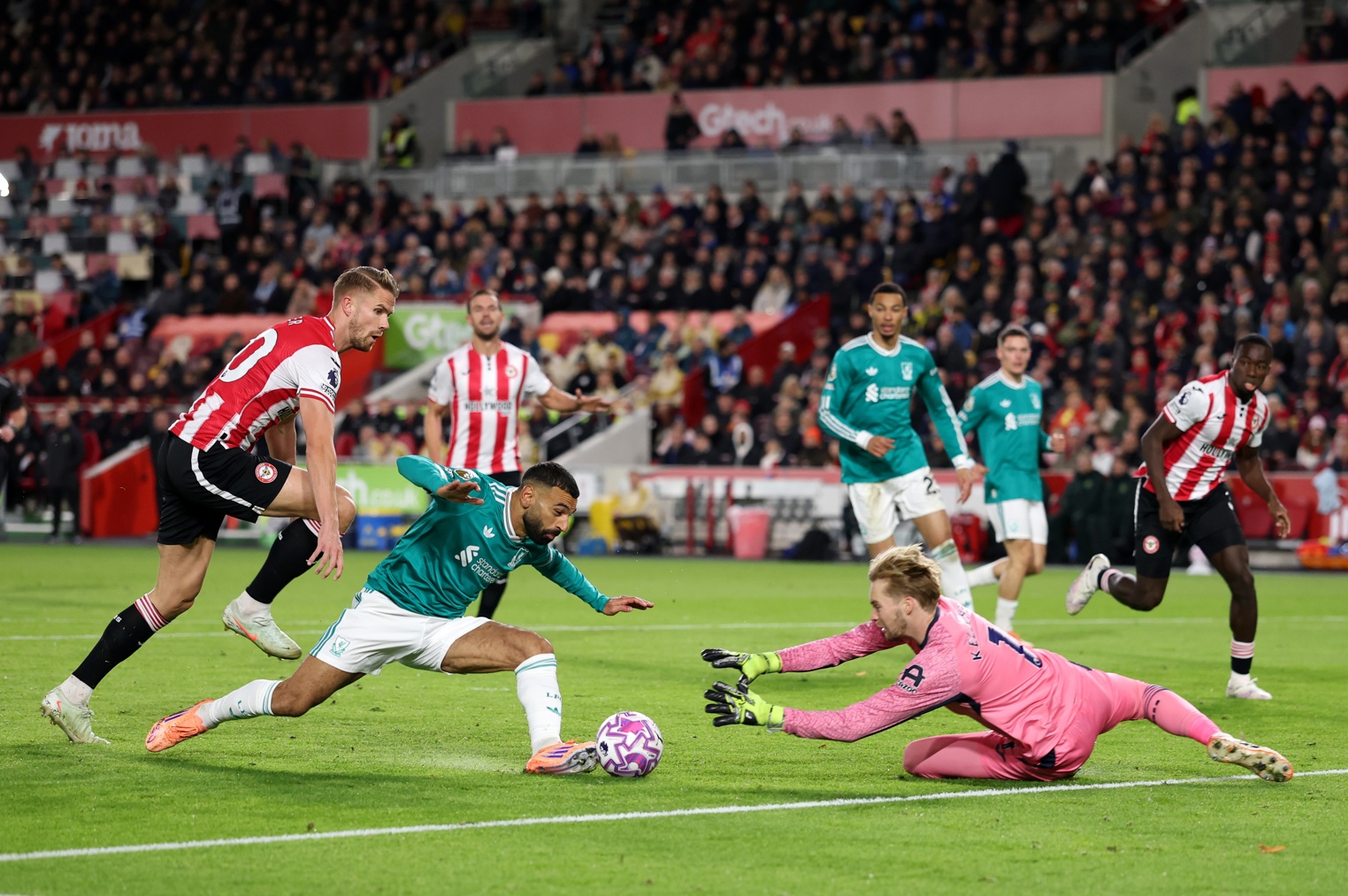 Caoimhin Kelleher helped Brentford to defeat Liverpool 3-2 in October