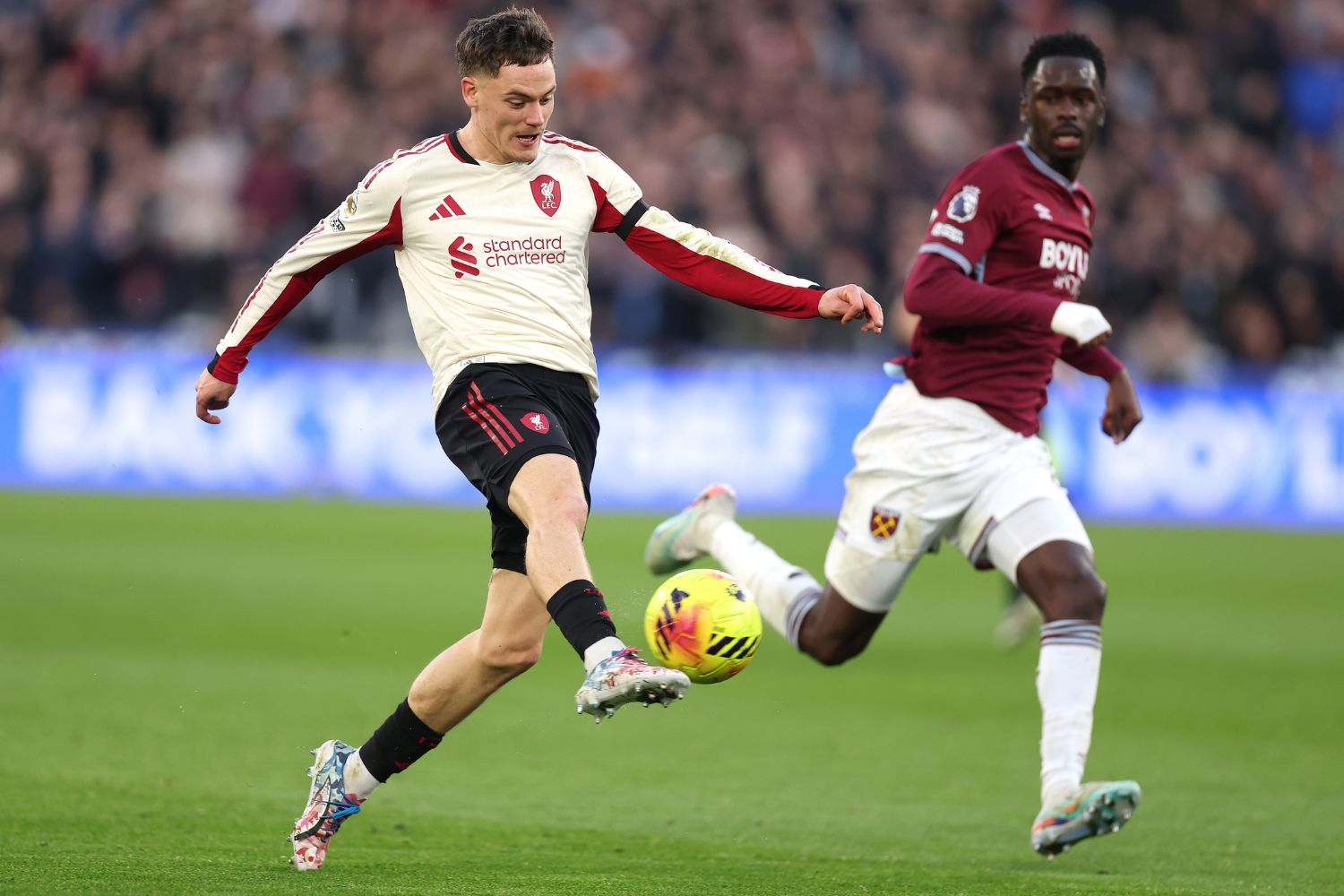 Florian Wirtz in action against West Ham