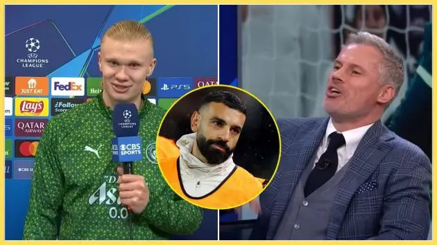 Erling Haaland and Jamie Carragher discuss Mo Salah