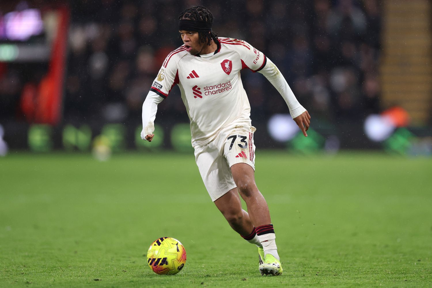 Rio Ngumoha of Liverpool against Bournemouth