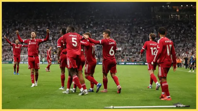 Liverpool celebrate against Newcastle
