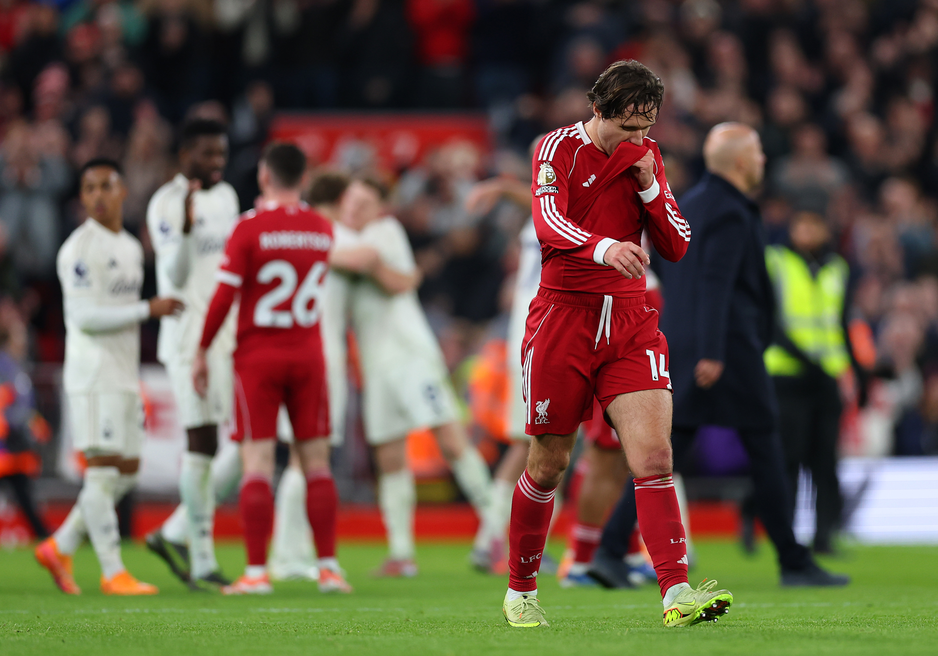 Federico Chiesa suffered an injury in the warm-up ahead of Liverpool's match against Marseille